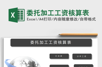 2021年委托加工工資核算表