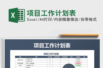 2021年項目工作計劃表