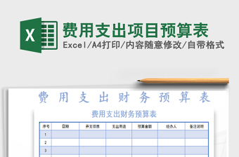 2021年費(fèi)用支出項(xiàng)目預(yù)算表