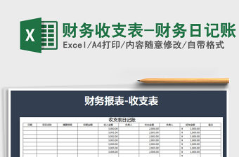 2022财务出纳表（财务日记账）