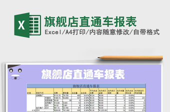 2021年旗艦店直通車報(bào)表