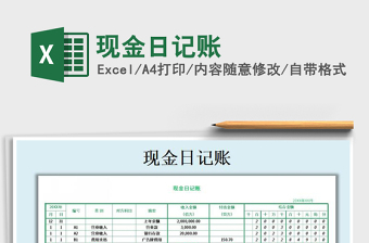 2021年現(xiàn)金日記賬