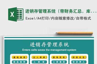 2021年進銷存管理系統（帶財務匯總，庫存自動更新）