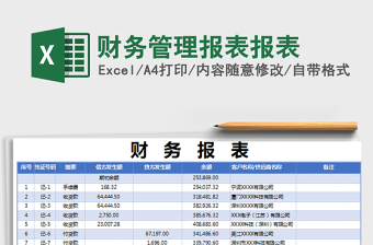 2021年財務(wù)管理報表報表