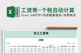 2021年工資表-個(gè)稅自動(dòng)計(jì)算