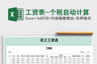 2021年工資表-個稅自動計算