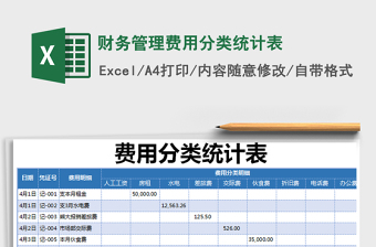 2021年財(cái)務(wù)管理費(fèi)用分類統(tǒng)計(jì)表