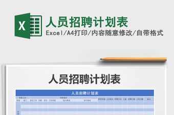 2021年人員招聘計劃表