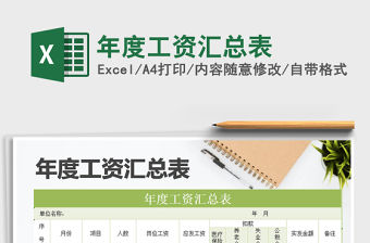 2021年年度工資匯總表