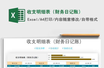 2021年收支明細表（財務(wù)日記賬）
