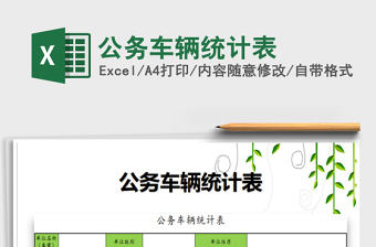 2021年公務(wù)車輛統(tǒng)計表