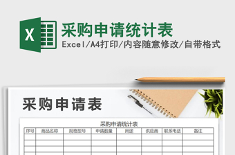2021年采購申請統(tǒng)計表