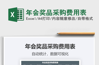 2021年年會(huì)獎(jiǎng)品采購(gòu)費(fèi)用表