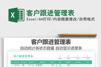 2021年客戶跟進(jìn)管理表