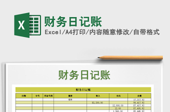 2021年財(cái)務(wù)日記賬