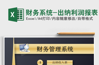 2021年財(cái)務(wù)系統(tǒng)-出納利潤報(bào)表
