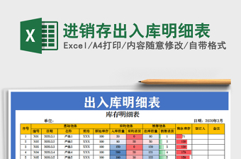 2021年進(jìn)銷存出入庫(kù)明細(xì)表