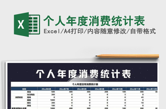 2021年個人年度消費(fèi)統(tǒng)計表
