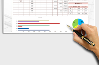 2021年现金流水记账表（查询统计）图表分析