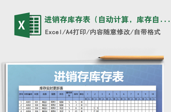 2021年進(jìn)銷存庫(kù)存表（自動(dòng)計(jì)算，庫(kù)存自動(dòng)更新）