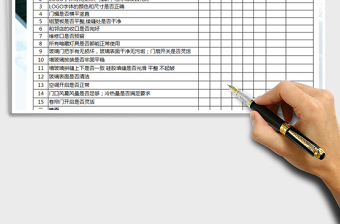 2021年店铺装修验收表标准