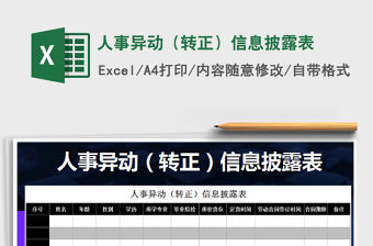 2021年人事異動（轉(zhuǎn)正）信息披露表