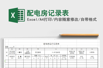 2021年配電房記錄表