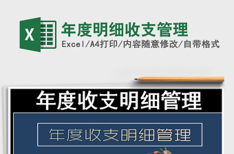 2021年年度明細(xì)收支管理