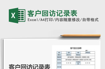 2021年客戶回訪記錄表
