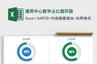 2021年通用中心數(shù)字占比圓環(huán)圖