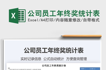 2021年公司員工年終獎統(tǒng)計表