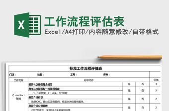 2021年工作流程評估表