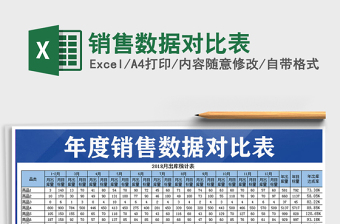2021年銷售數據對比表免費下載