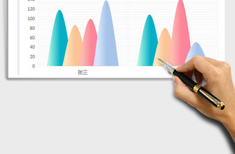 2021年商務淺色清新柱形圖表 銷售報表