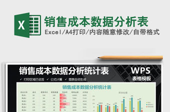 2021年銷售成本數據分析表