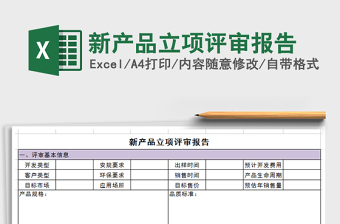 2021年新產(chǎn)品立項(xiàng)評(píng)審報(bào)告