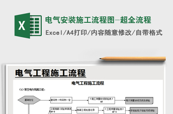2021年電氣安裝施工流程圖-超全流程