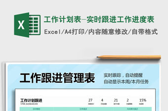 2021年工作計劃表-實時跟進工作進度表