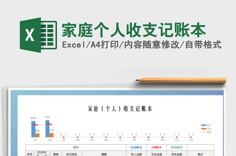 2021年家庭個(gè)人收支記賬本