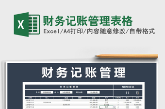 2021年財(cái)務(wù)記賬管理表格