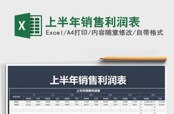 2021年上半年銷售利潤表