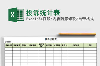 2021年投訴統(tǒng)計表