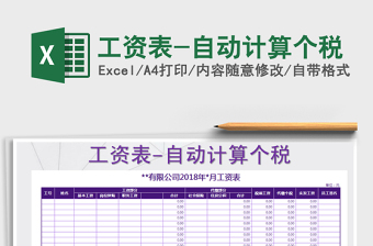 2021年工資表-自動計算個稅