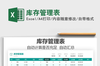 2021年庫(kù)存管理表