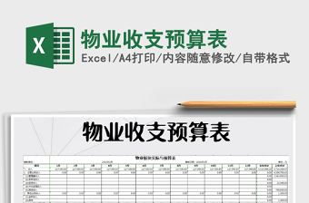 2021年物業(yè)收支預(yù)算表