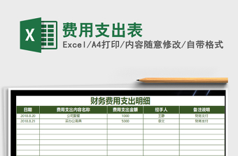 2021年費用支出表