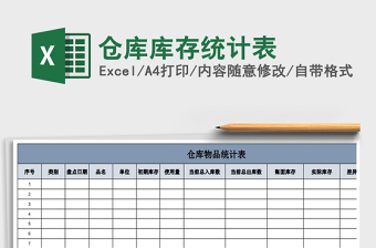 2021年倉庫庫存統(tǒng)計(jì)表