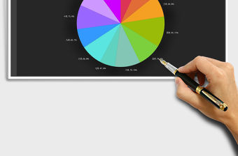 2021年極簡彩虹色餅圖