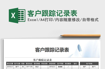 2021年客戶跟蹤記錄表