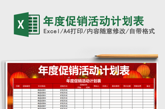 2021年年度促銷活動計劃表免費下載